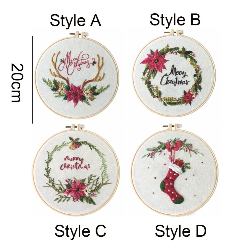 Embroidery Xmas Kits - 크리스마스 선물 DIY 크리스마스 자수 키트