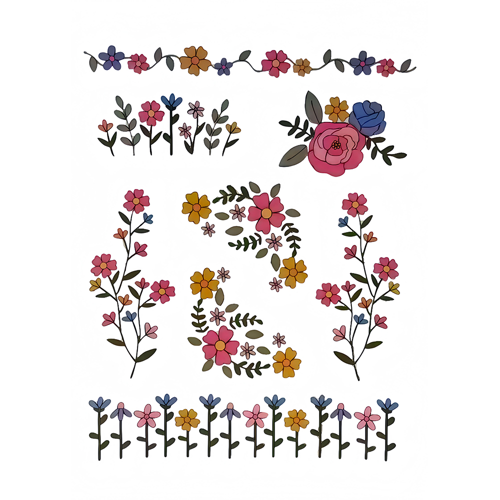 8개의 다채로운 그래픽 세트, 세탁 가능한 핸드 스티치 - Printed Embroidery Kit 리뷰 및 가격