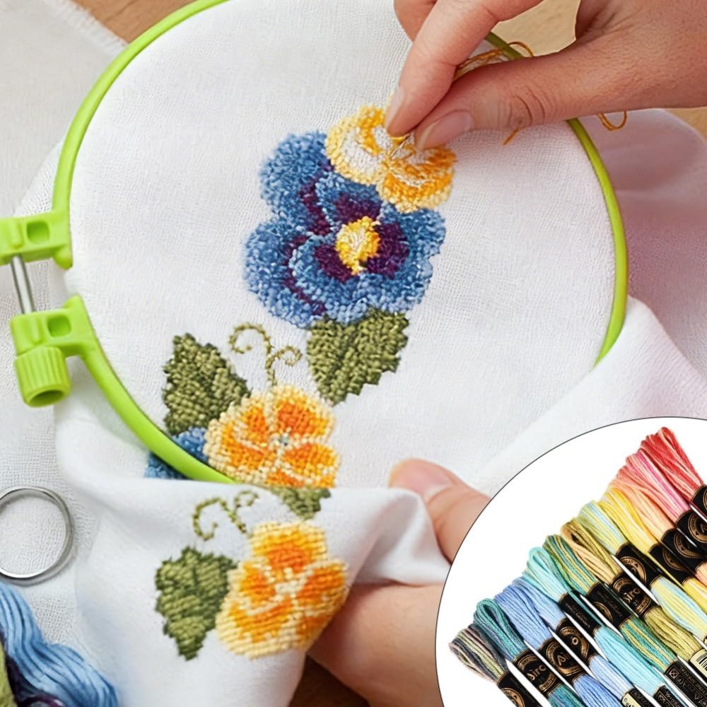 12개의 실뭉치, 105야드, 6합, 다양한 색상의 크 - Embroidery Stitches 리뷰 및 가격