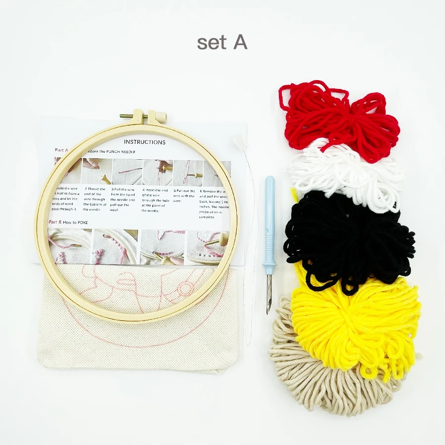 크리스마스 펀치 바늘 자수 키트, 초보자용 원사 포함, - Embroidery Xmas Kits 리뷰 및 가격