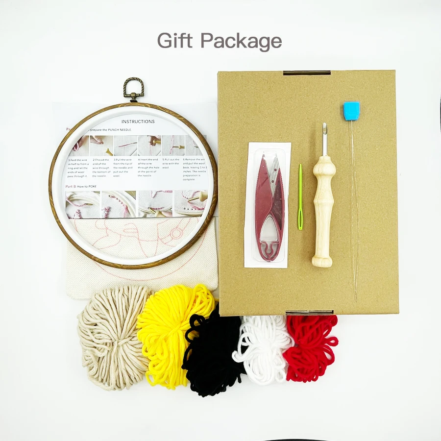 크리스마스 펀치 바늘 자수 키트, 초보자용 원사 포함, - Embroidery Xmas Kits 리뷰 및 가격