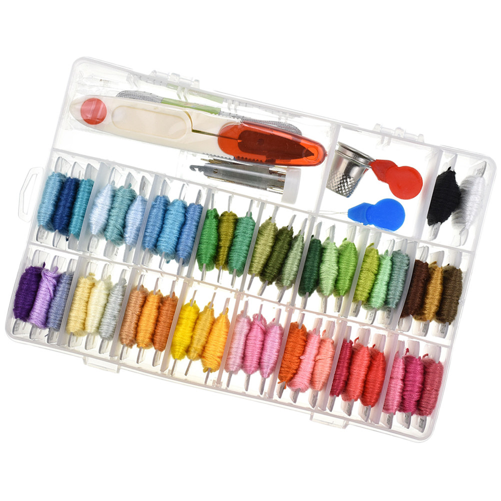 50가지 종류의 자수 키트 용품, 패턴이 포함된 초보자 - Embroidery Stitches 리뷰 및 가격