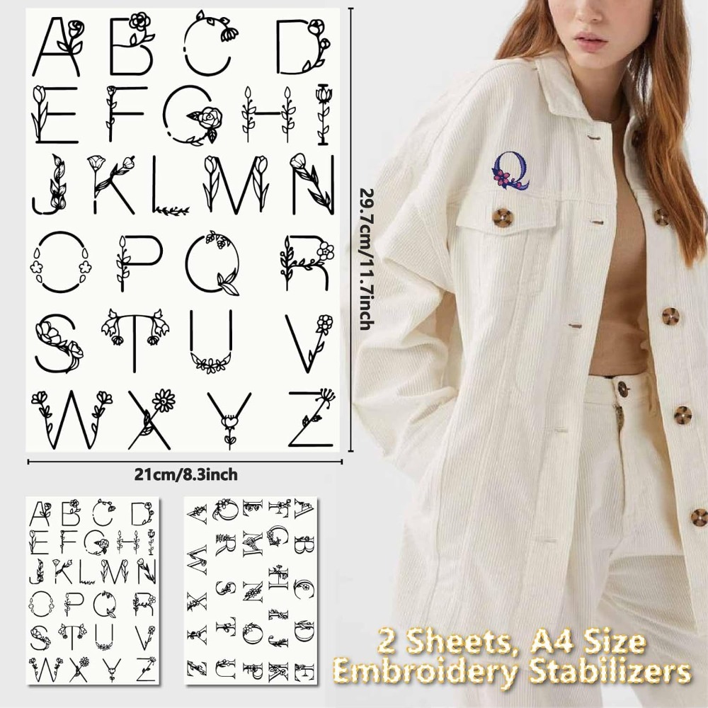 문자 A-Z 수용성 자수 안정제 손 바느질 스틱 및 스 - Embroidery Stitches 리뷰 및 가격