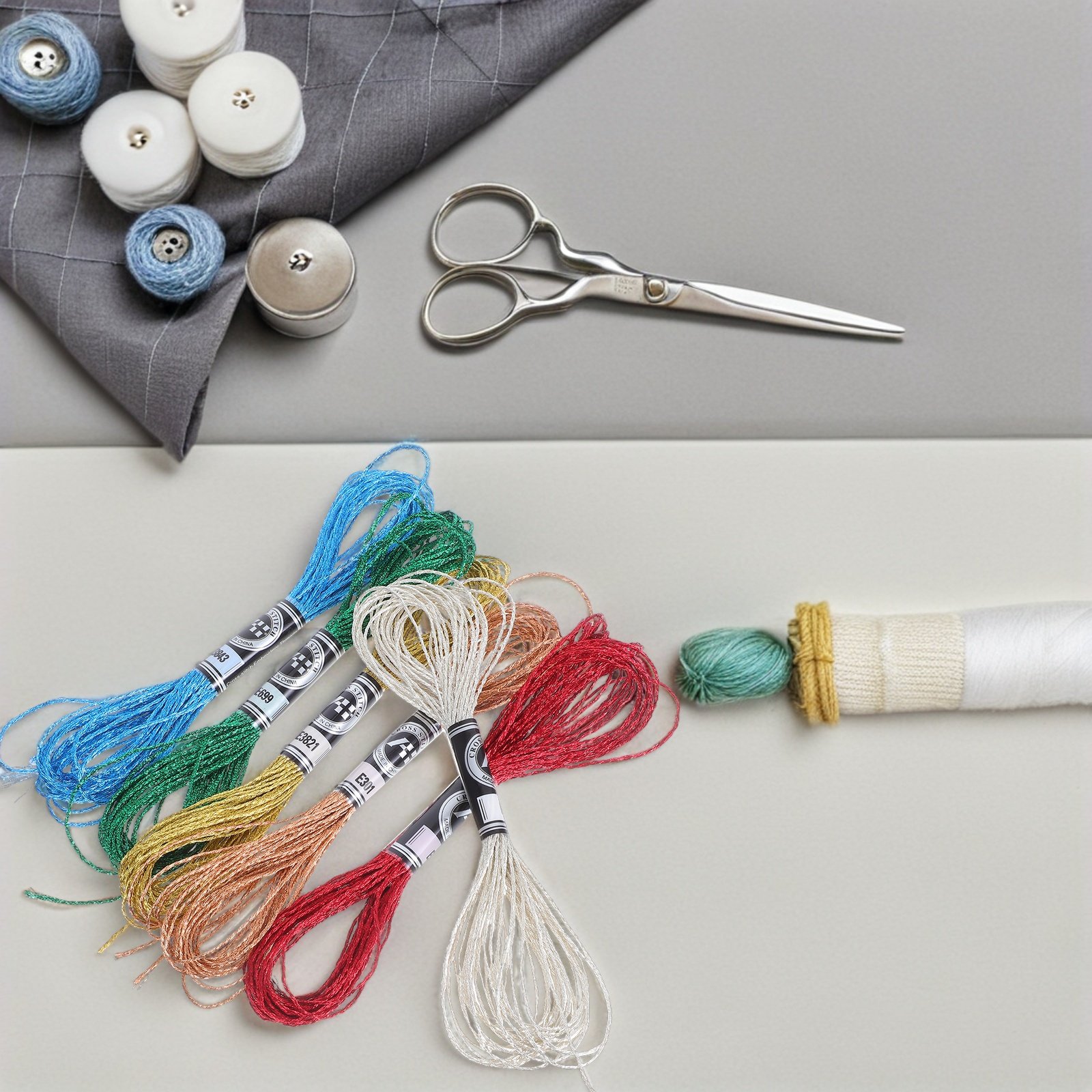 6Pcs 고급스러운 금속 자수실 크로스 스티치 핸드 자 - Embroidery Stitches 리뷰 및 가격