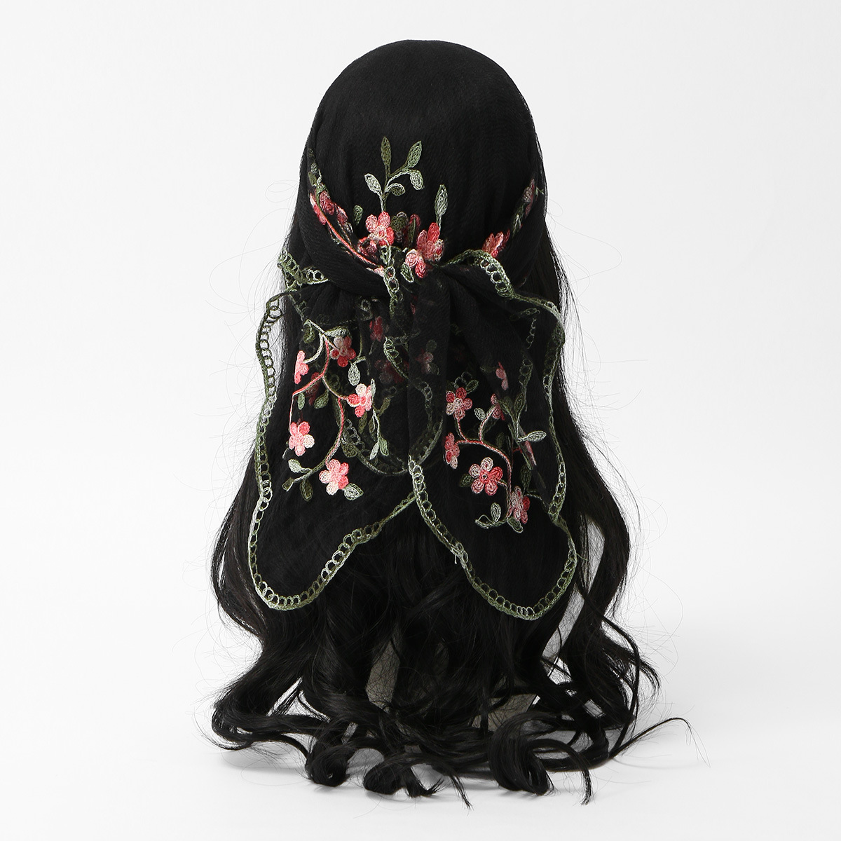 스퀘어 스카프 매화 자수 메쉬 레트로 레이스 트림 숄  - Embroidery Zara 리뷰 및 가격