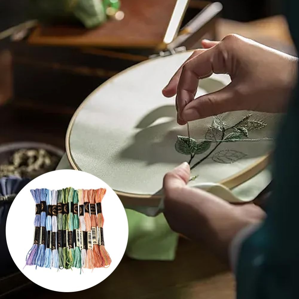 12개의 실뭉치, 105야드 크로스 스티치 자수실, 다 - Embroidery Stitches 리뷰 및 가격