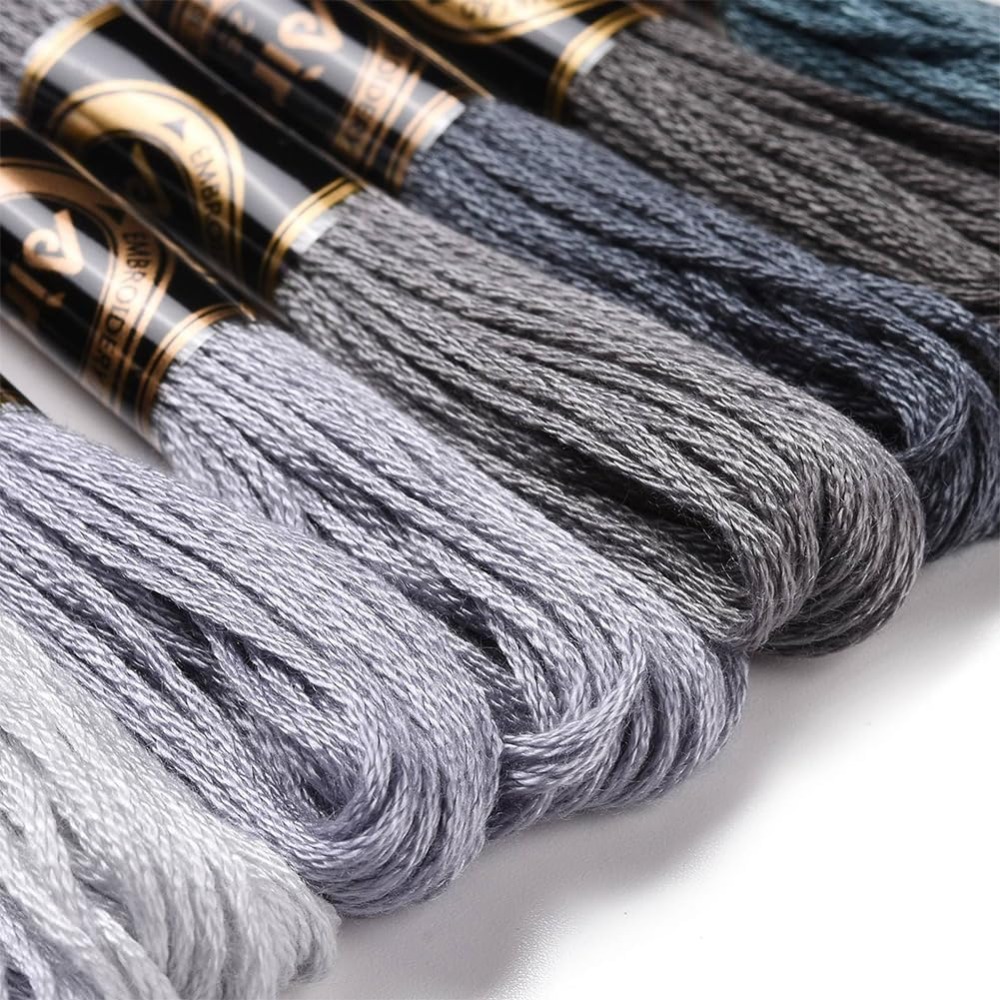 8 Skeins 70 야드 회색 우정 팔찌 문자열 자수 - Embroidery Stitches 리뷰 및 가격