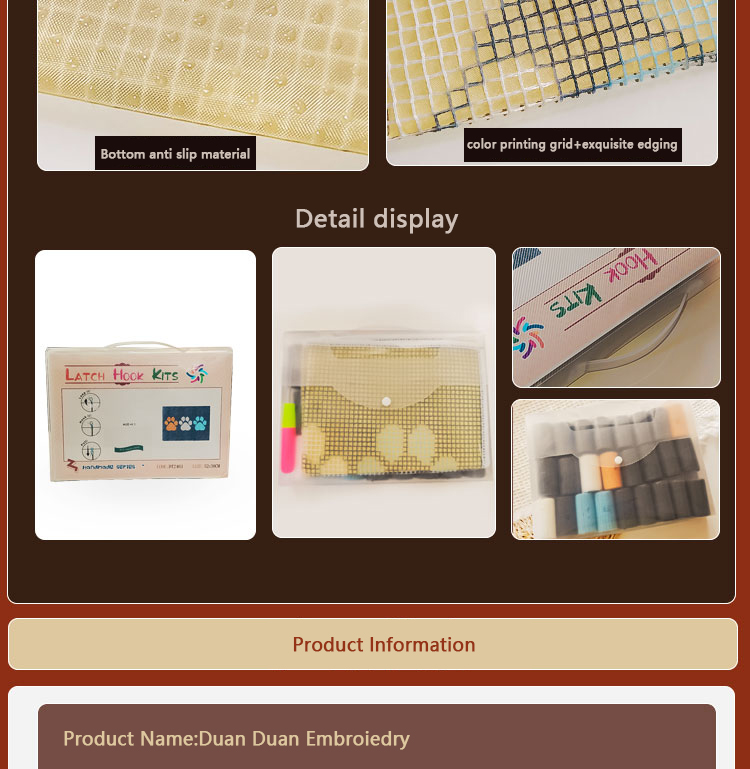 꽃 새로운 래치 후크 키트 러그 캔버스 인쇄 래치 후크 - Printed Embroidery Kit 리뷰 및 가격