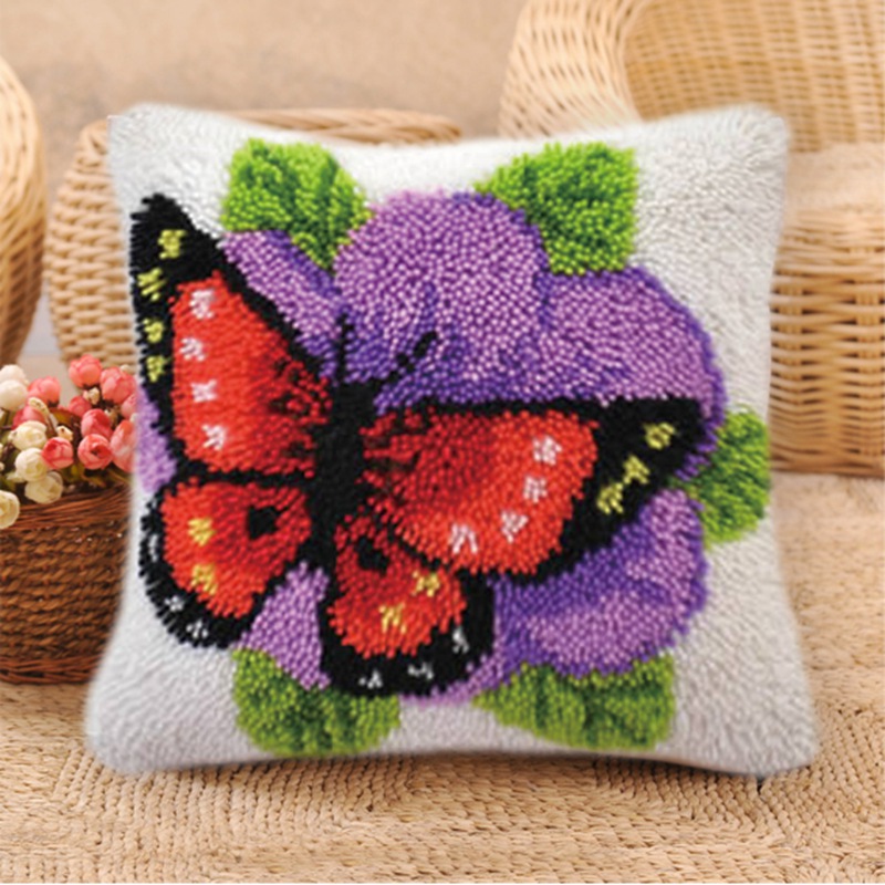 유럽풍 레트로 꽃무늬 래치훅 키트 세트 스미르나 베개  - Printed Embroidery Kit 리뷰 및 가격