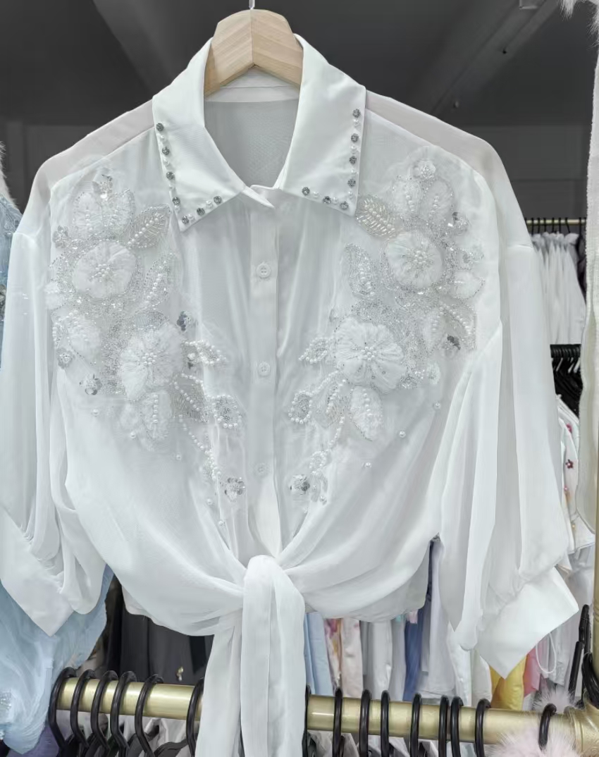 여성용 스트리트웨어 여름 자외선 차단 블라우스 셔츠 가 - Embroidery Cardigan 리뷰 및 가격