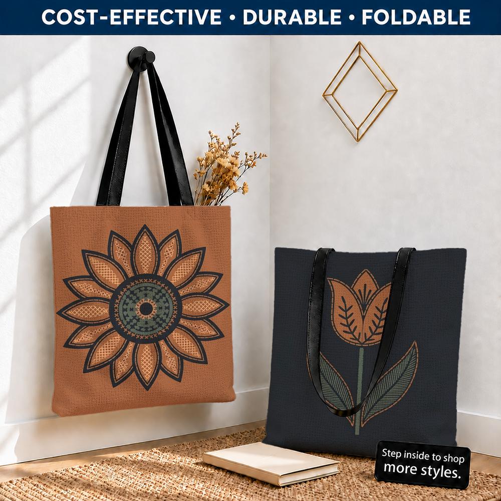 레트로 꽃무늬 자수 효과가 있는 수납 가방 폴리에스터  - Embroidery Effect Canva 리뷰 및 가격