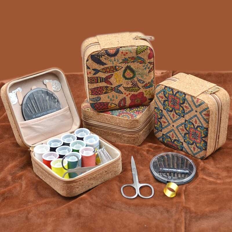 빈티지 코르크 보헤미안 플로럴 바느질 세트 휴대용 다기 - Embroidery For Beginners 리뷰 및 가격